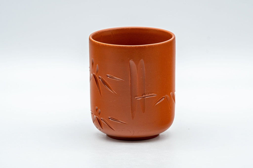 Japanese Teacup - Bamboo Engraved Tokoname-yaki Yunomi - 115ml