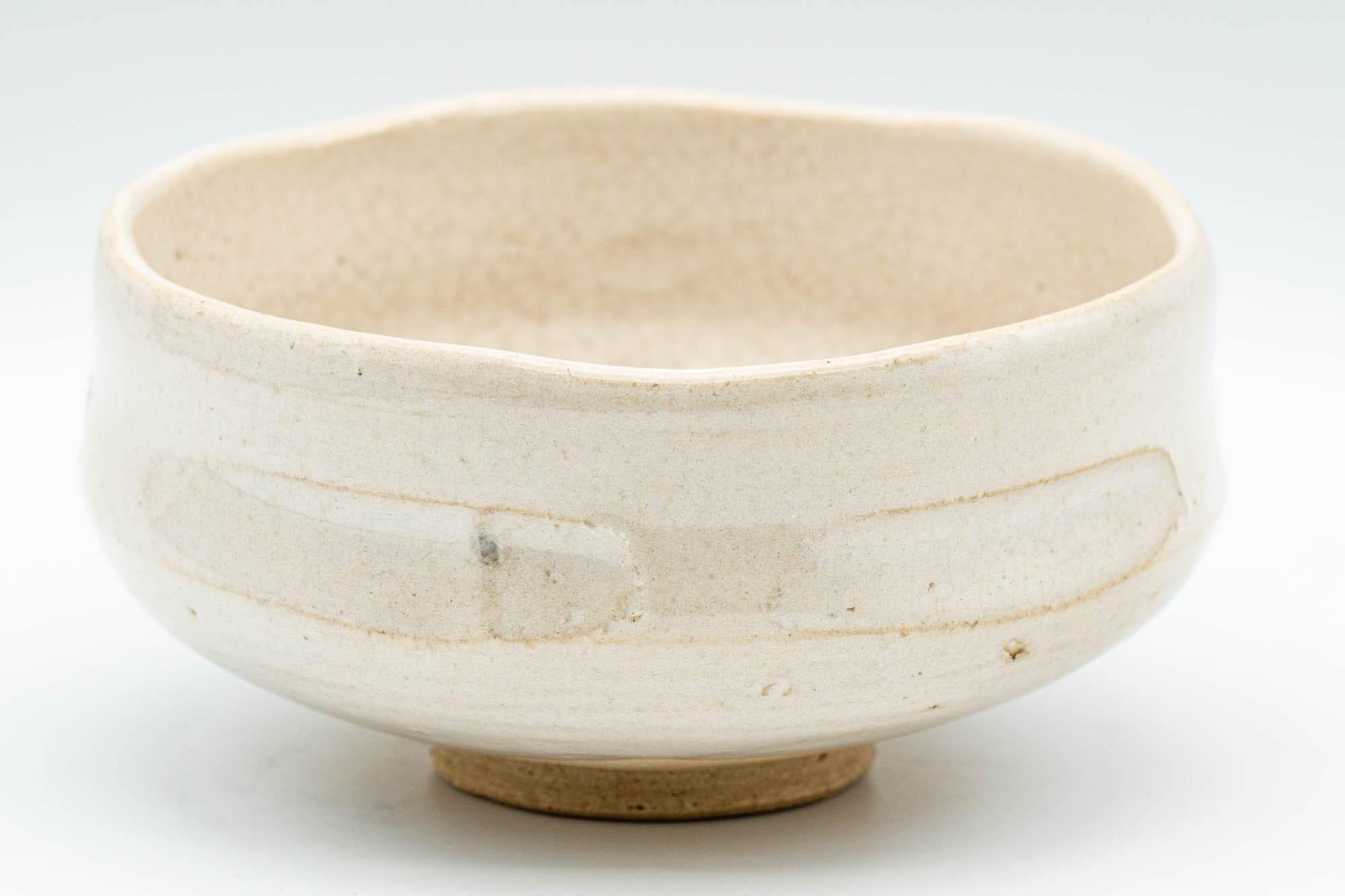 Japanese Teacups - Pair of White Glazed Wide Yunomi - 150ml