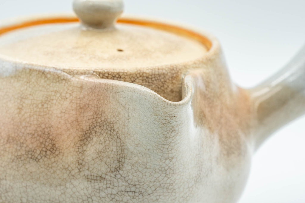 Japanese Kyusu - 天鵬山 Tsubaki Kiln Hagi-yaki Do-ake Teapot - 290ml
