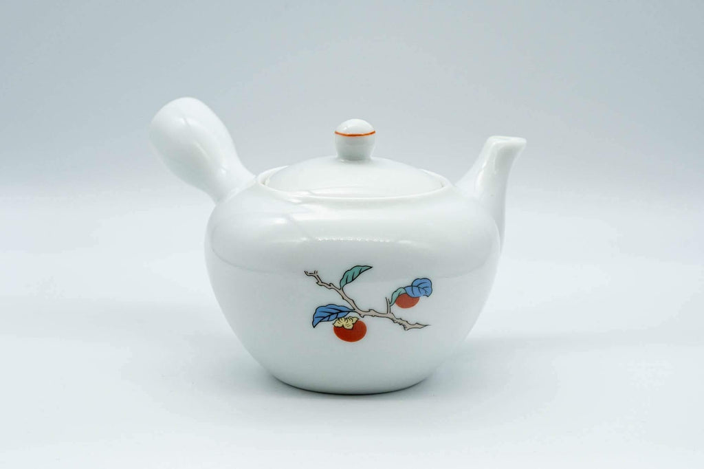 Japanese Kyusu - Persimmon Porcelain Arita-yaki Debeso Teapot - 300ml