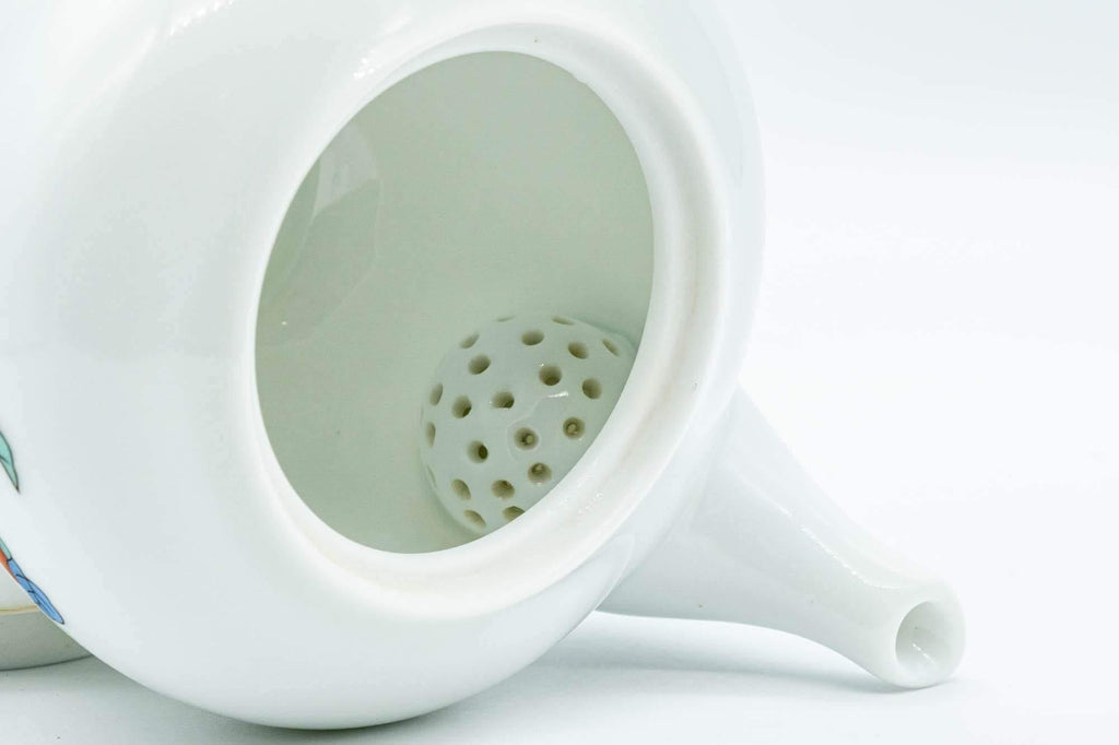 Japanese Kyusu - Persimmon Porcelain Arita-yaki Debeso Teapot - 300ml