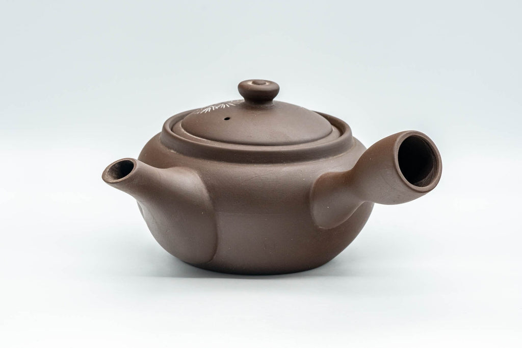 Japanese Kyusu - Brown and White Bamboo Teapot - 375ml