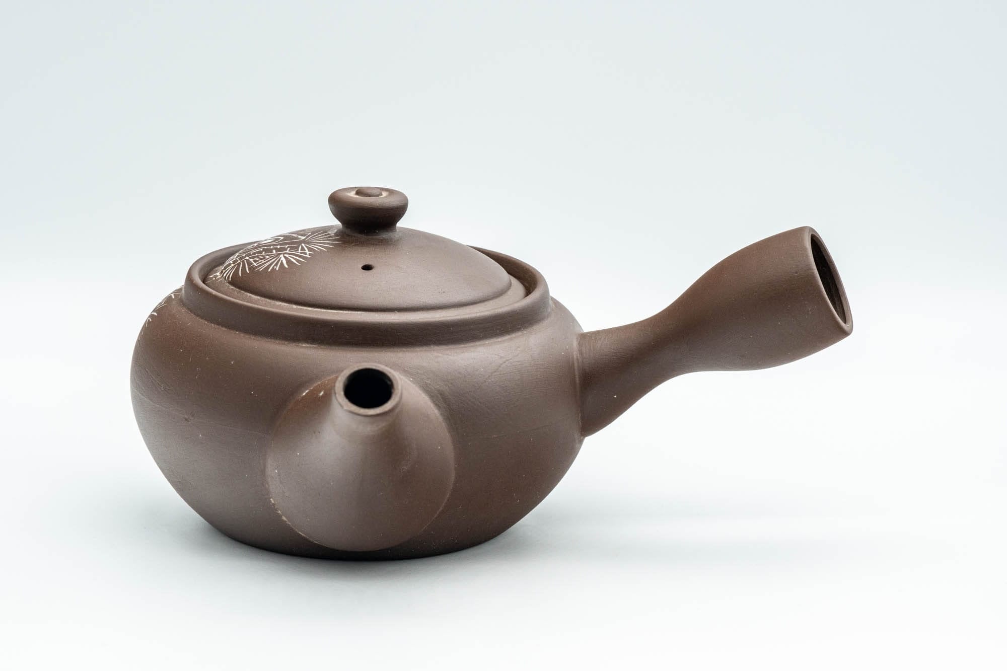 Japanese Kyusu - Brown and White Bamboo Teapot - 375ml