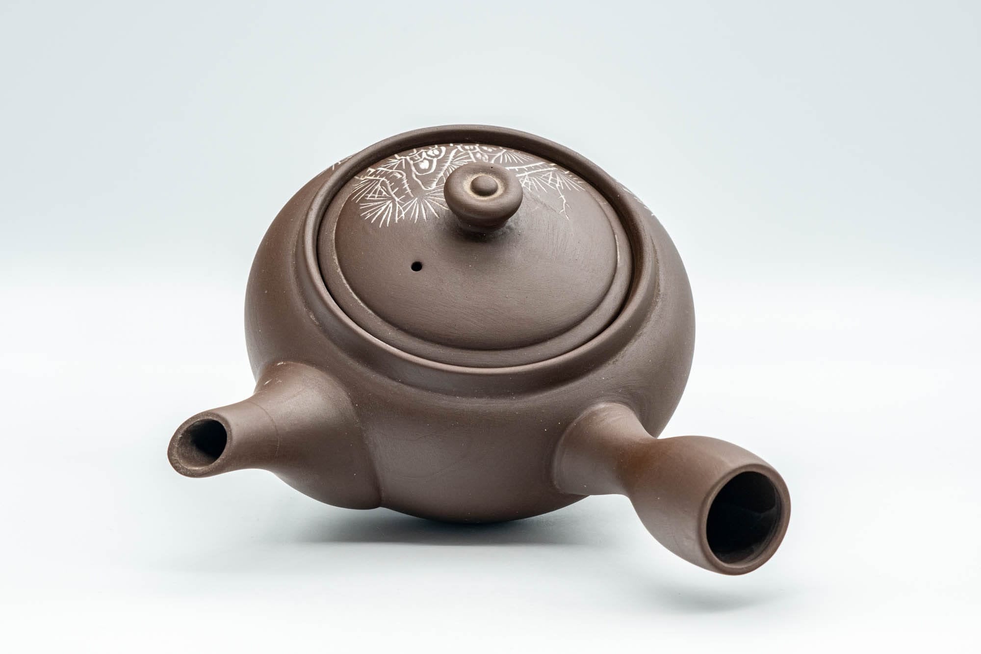 Japanese Kyusu - Brown and White Bamboo Teapot - 375ml