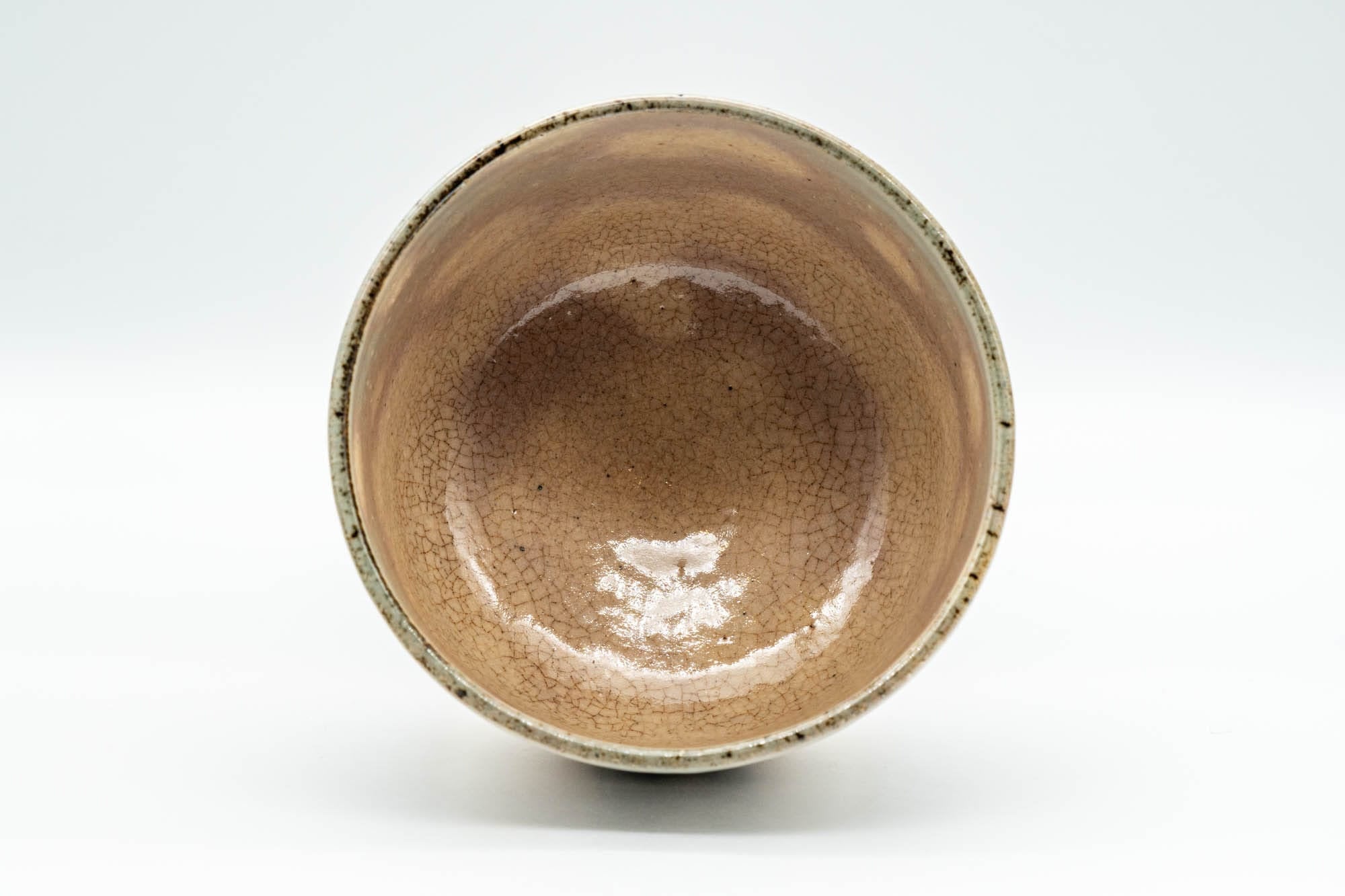 Japanese Matcha Bowl - Calligraphy and Plum Blossoms Hagi-yaki Chawan - 350ml