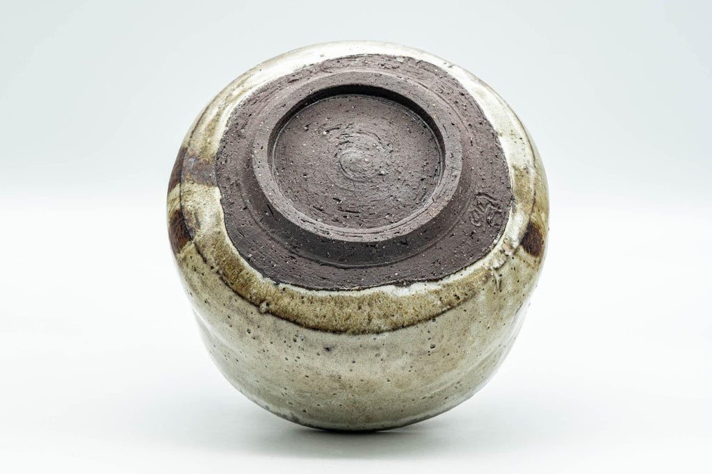 Japanese Matcha Bowl - Beige Drip-Glazed Chawan - 500ml