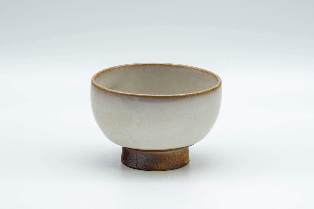 Japanese Teacup - White Glazed Wan-nari Guinomi - 45ml
