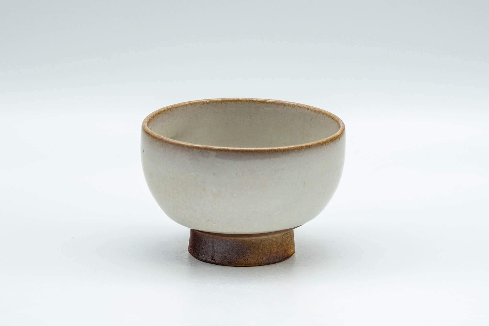 Japanese Teacup - White Glazed Wan-nari Guinomi - 45ml