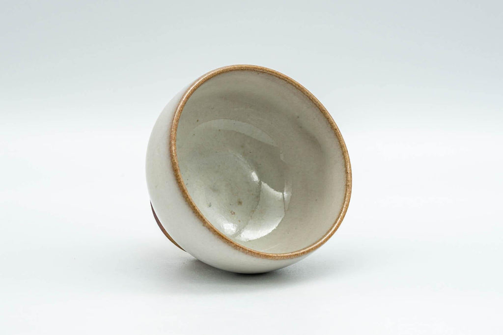 Japanese Teacup - White Glazed Wan-nari Guinomi - 45ml