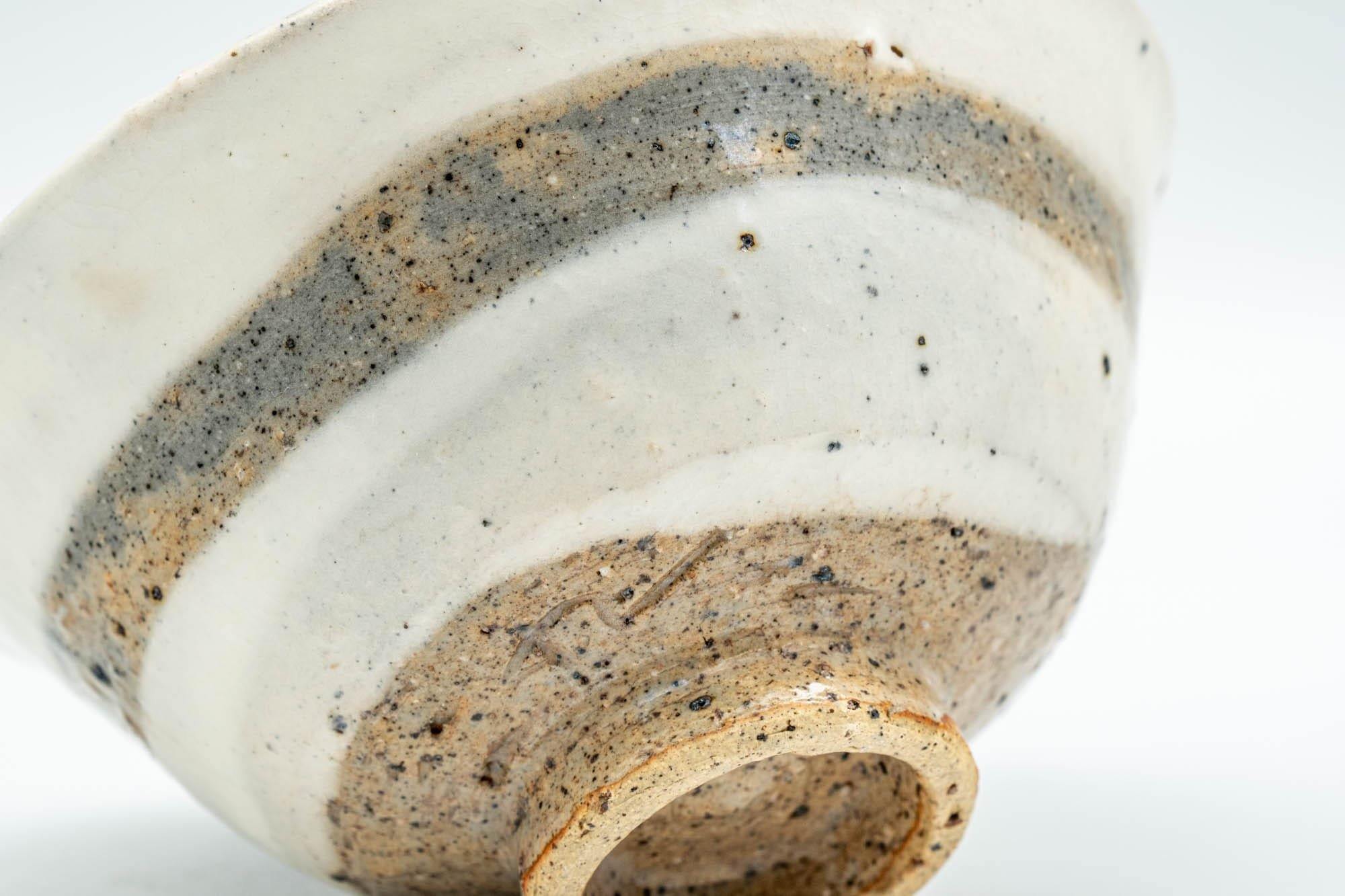 Japanese Teacups - Pair of Fish Decorated Hakeme Yunomi
