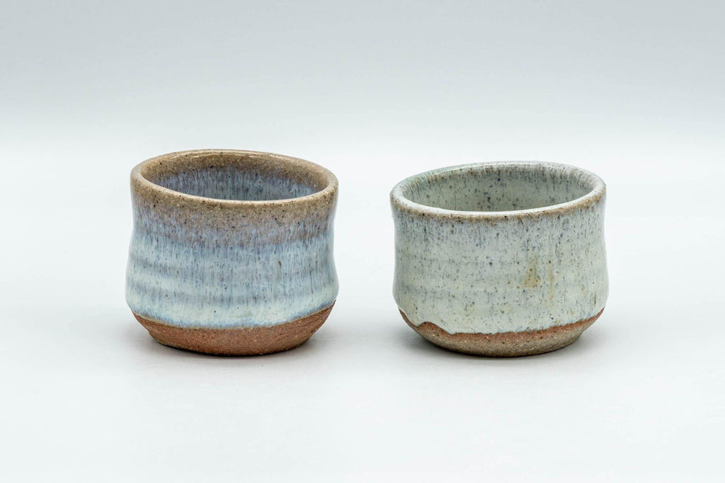 Japanese Teacups - Pair of Hare's Fur Glazed Guinomi - 40ml