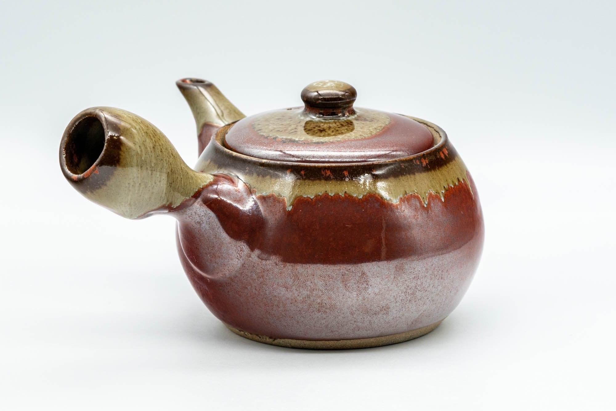 Japanese Tea Set - Drip-Glazed Debeso Kyusu Teapot and Yunomi Teacup