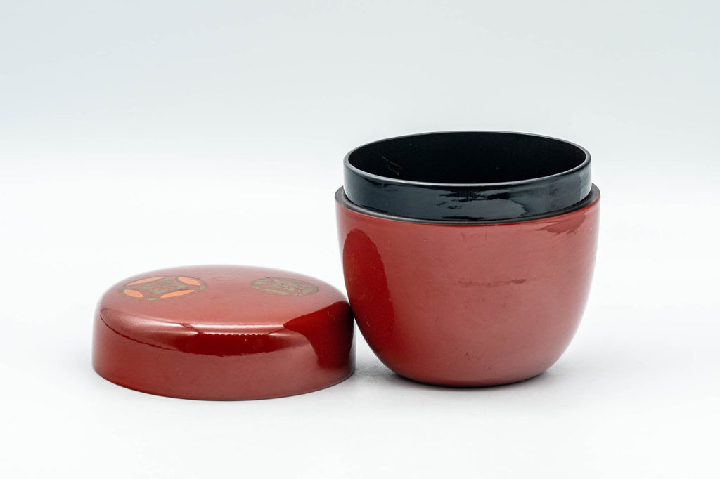 Japanese Natsume - Shippo Red Matcha Tea Caddy  - 100ml