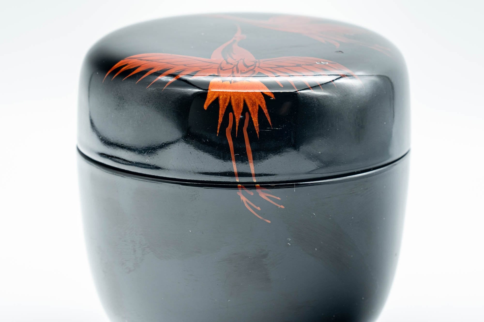 Japanese Natsume - Egrets Lacquer Matcha Tea Caddy - 100ml