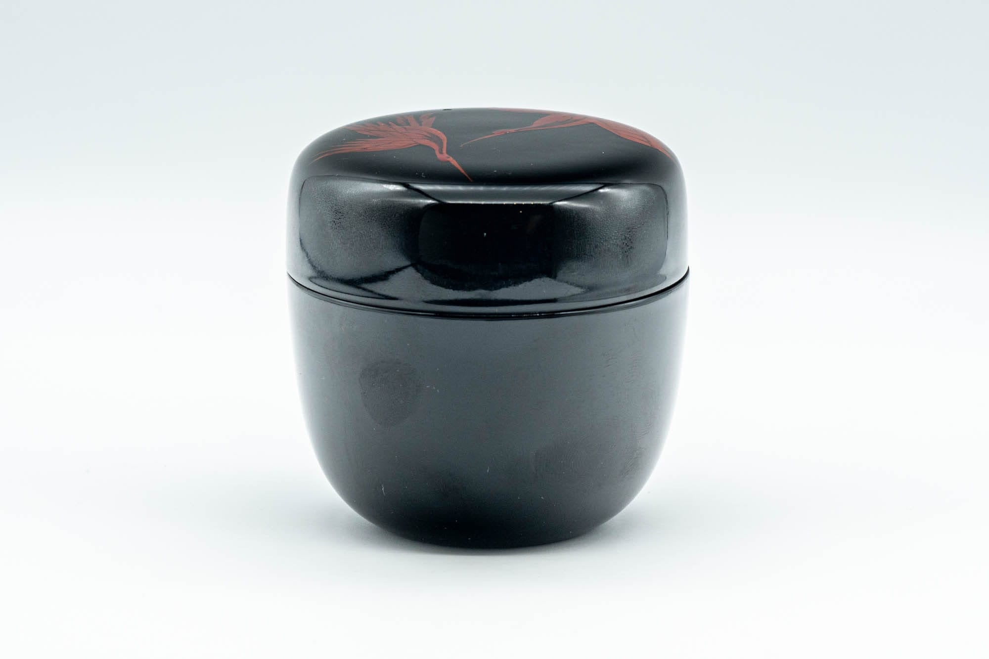 Japanese Natsume - Egrets Lacquer Matcha Tea Caddy - 100ml