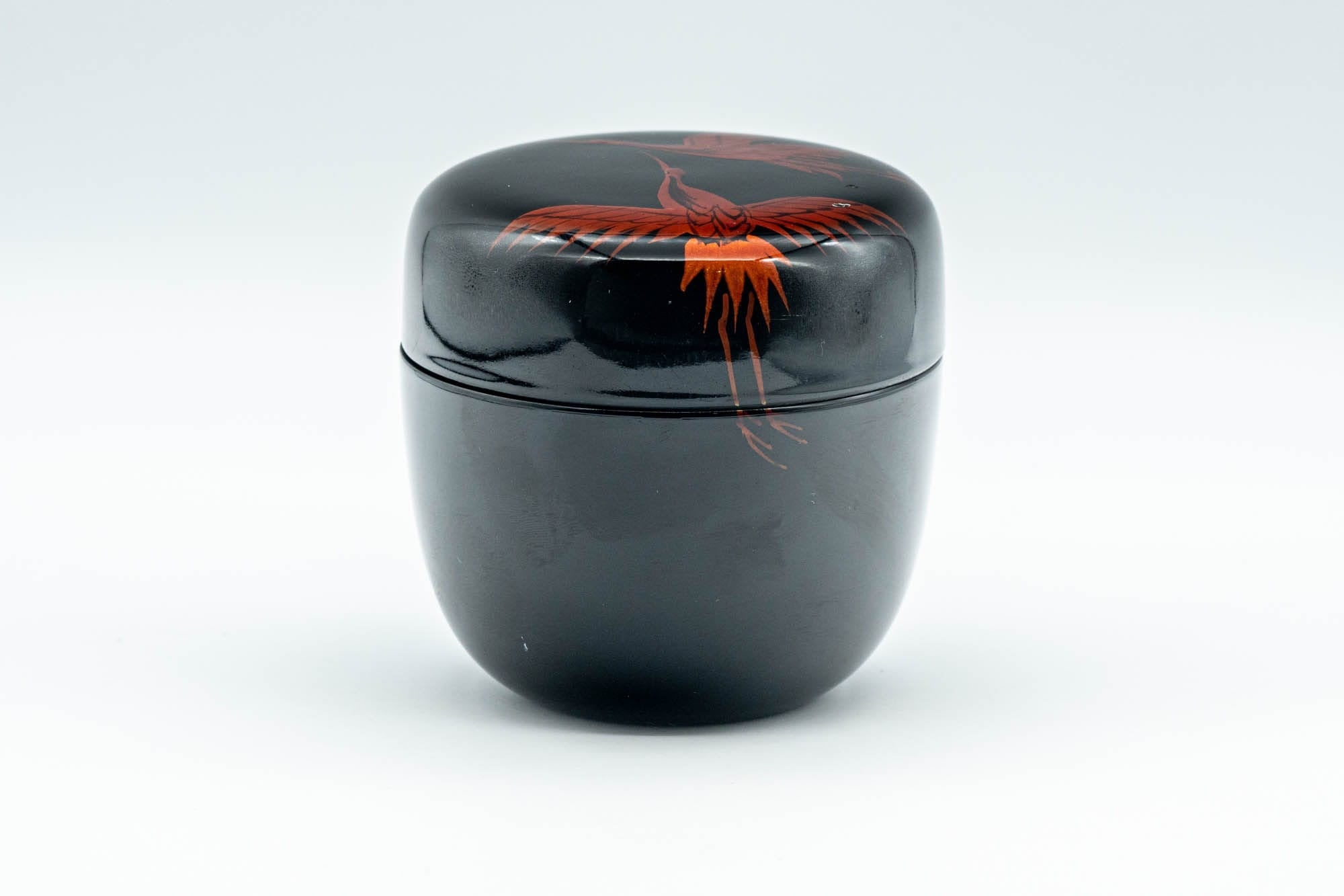 Japanese Natsume - Egrets Lacquer Matcha Tea Caddy - 100ml