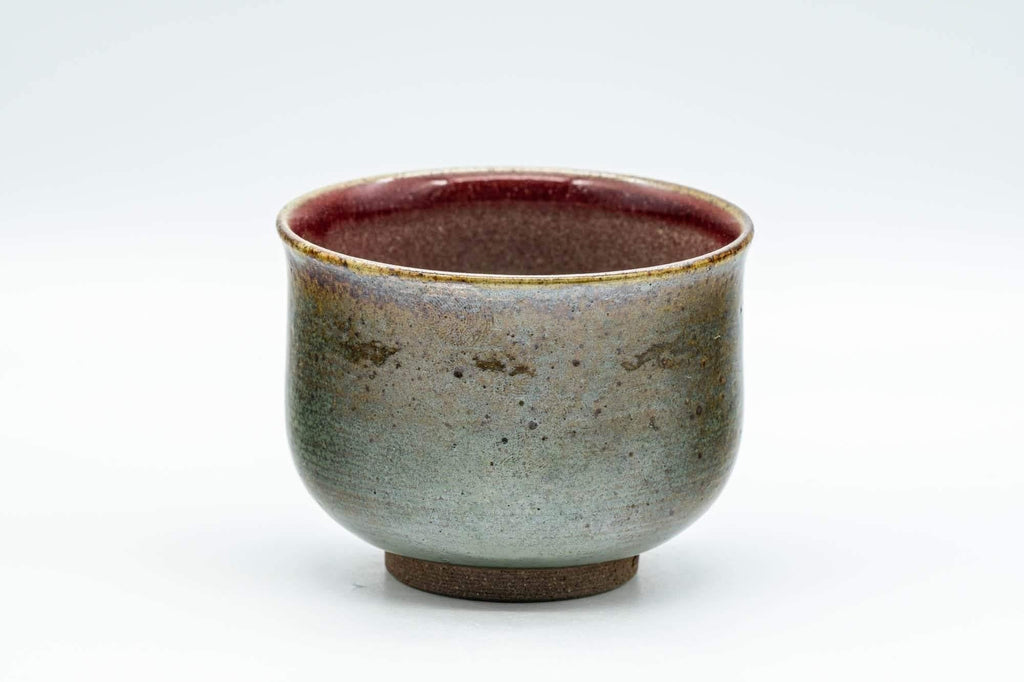 Japanese Teacups - Set of 3 Olive and Purple Yunomi - 150ml