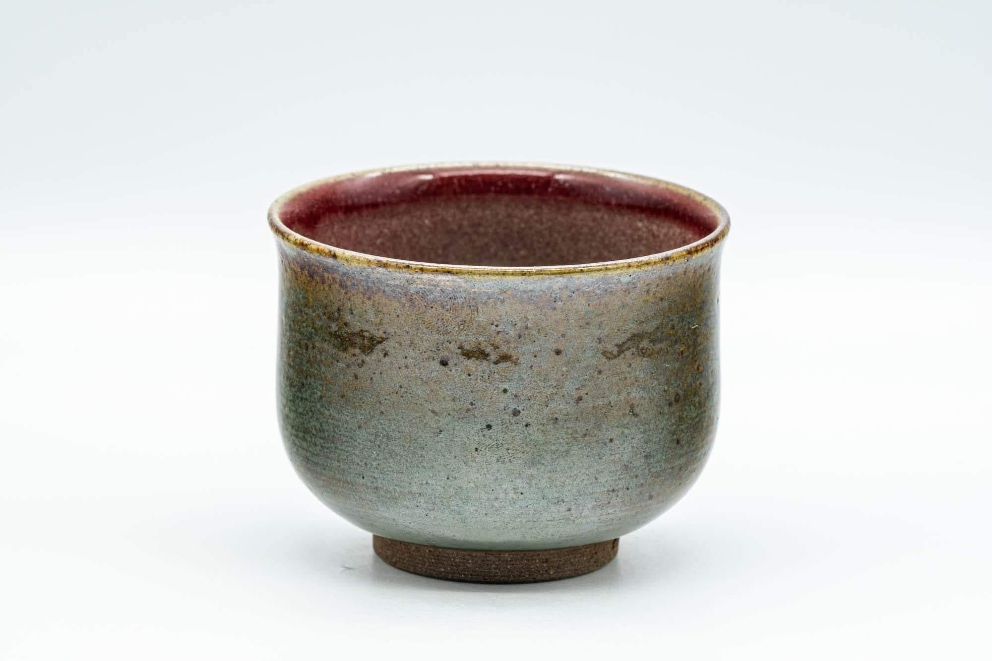 Japanese Teacups - Set of 3 Olive and Purple Yunomi - 150ml