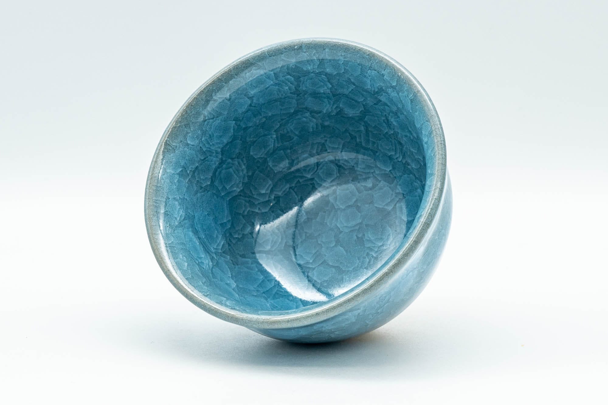 Japanese Teacup - 橘吉 Blue Snowflake Celadon Glazed Yunomi - 140ml