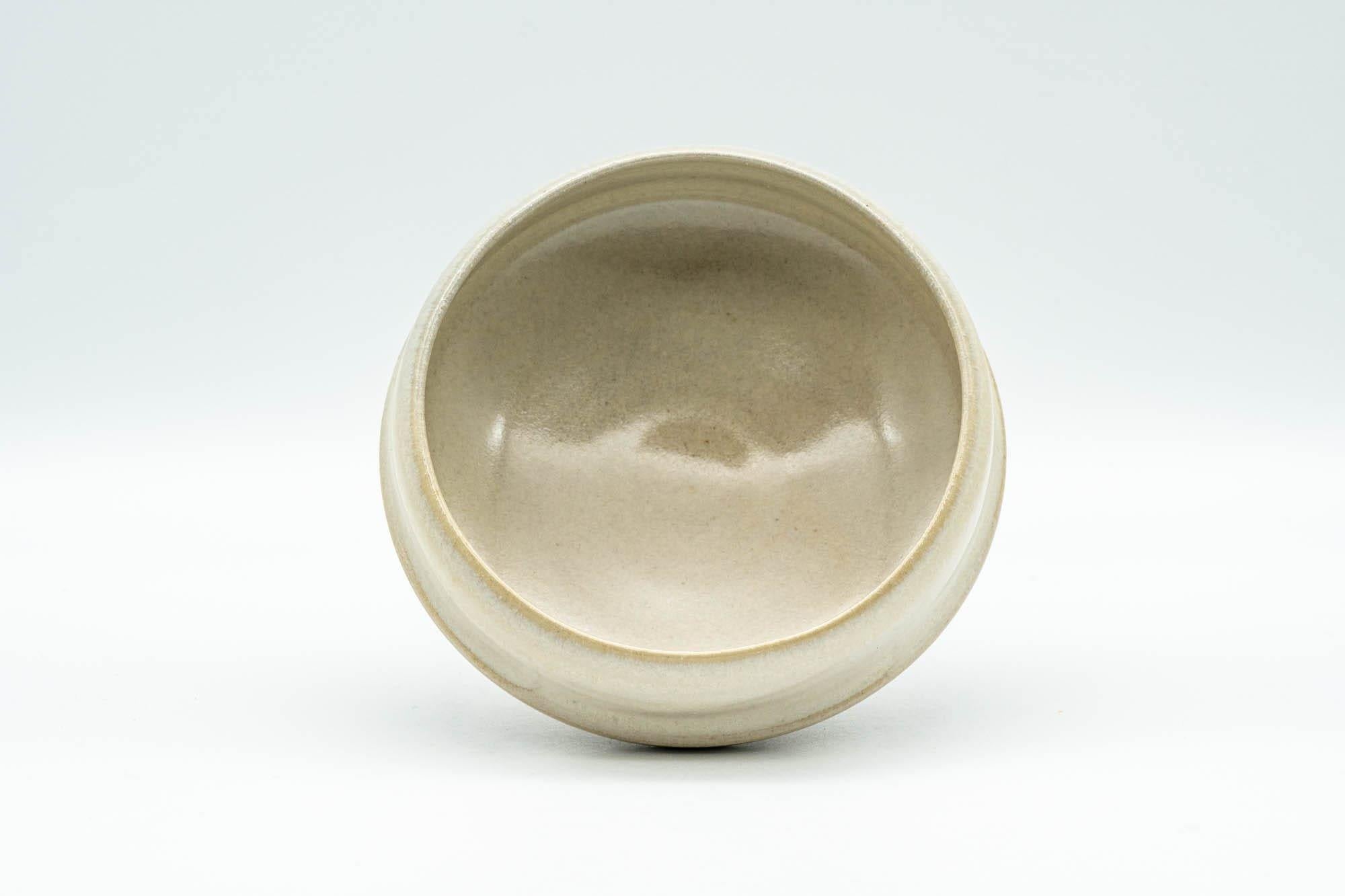 Japanese Teacup - 赤膚山 Akiyama Kiln White Glazed Wide Akahada-yaki Yunomi - 150ml