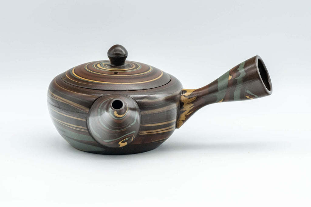 Japanese Kyusu - 伸康 Nobuyasu Nerikomi Tokoname-yaki Teapot - 275ml