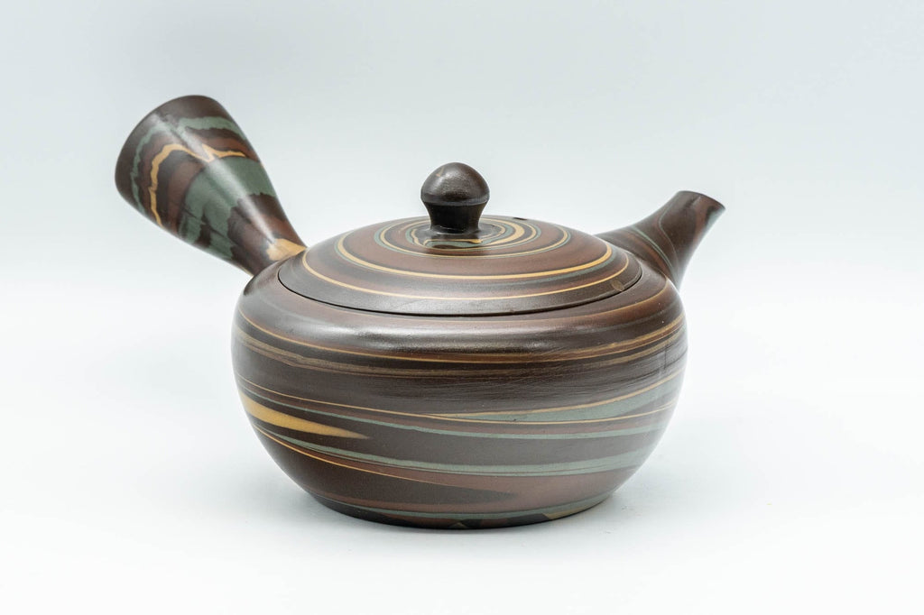 Japanese Kyusu - 伸康 Nobuyasu Nerikomi Tokoname-yaki Teapot - 275ml