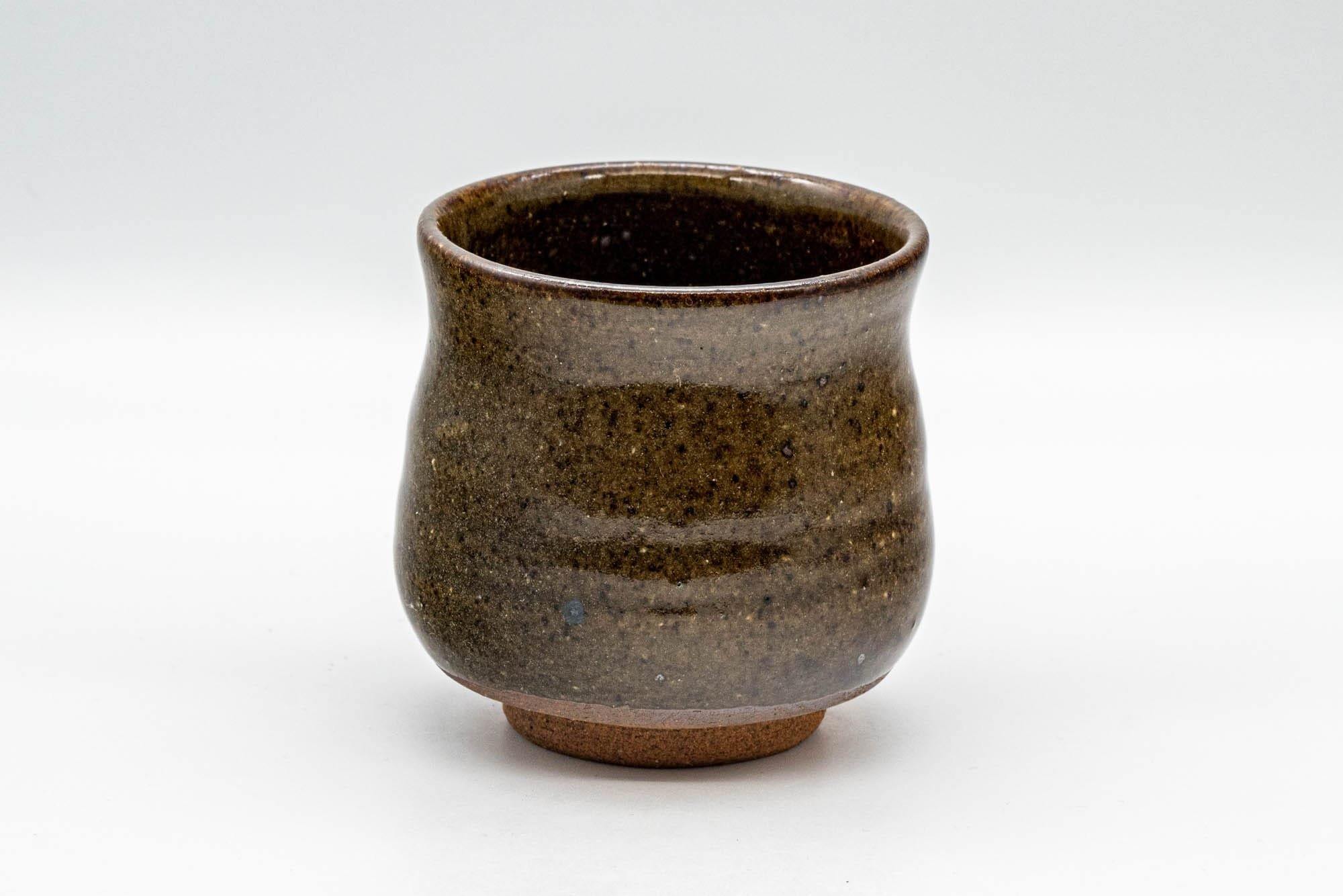 Japanese Teacup - Brown Glazed Tulip-Shaped Yunomi - 170ml