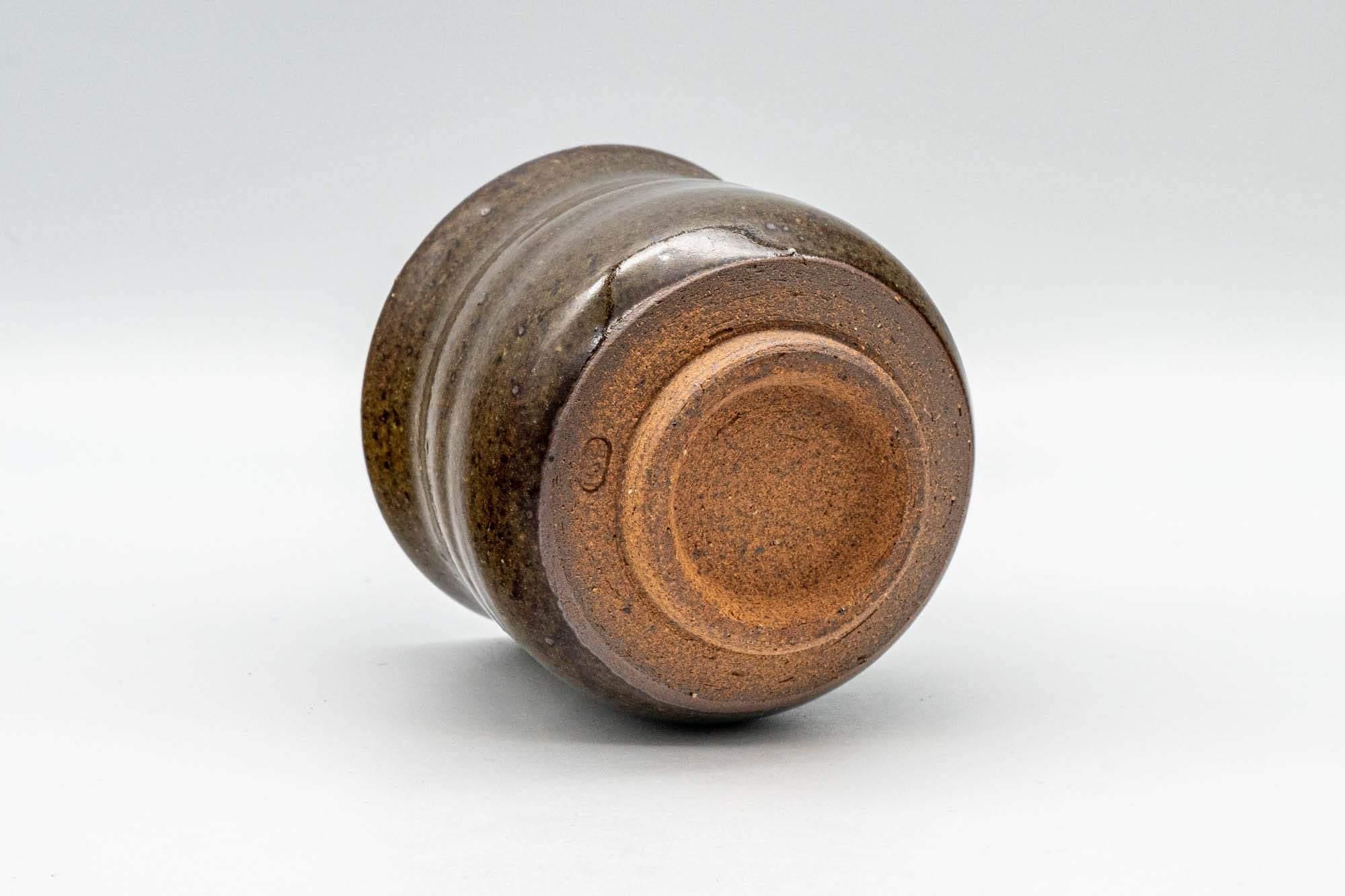 Japanese Teacup - Brown Glazed Tulip-Shaped Yunomi - 170ml