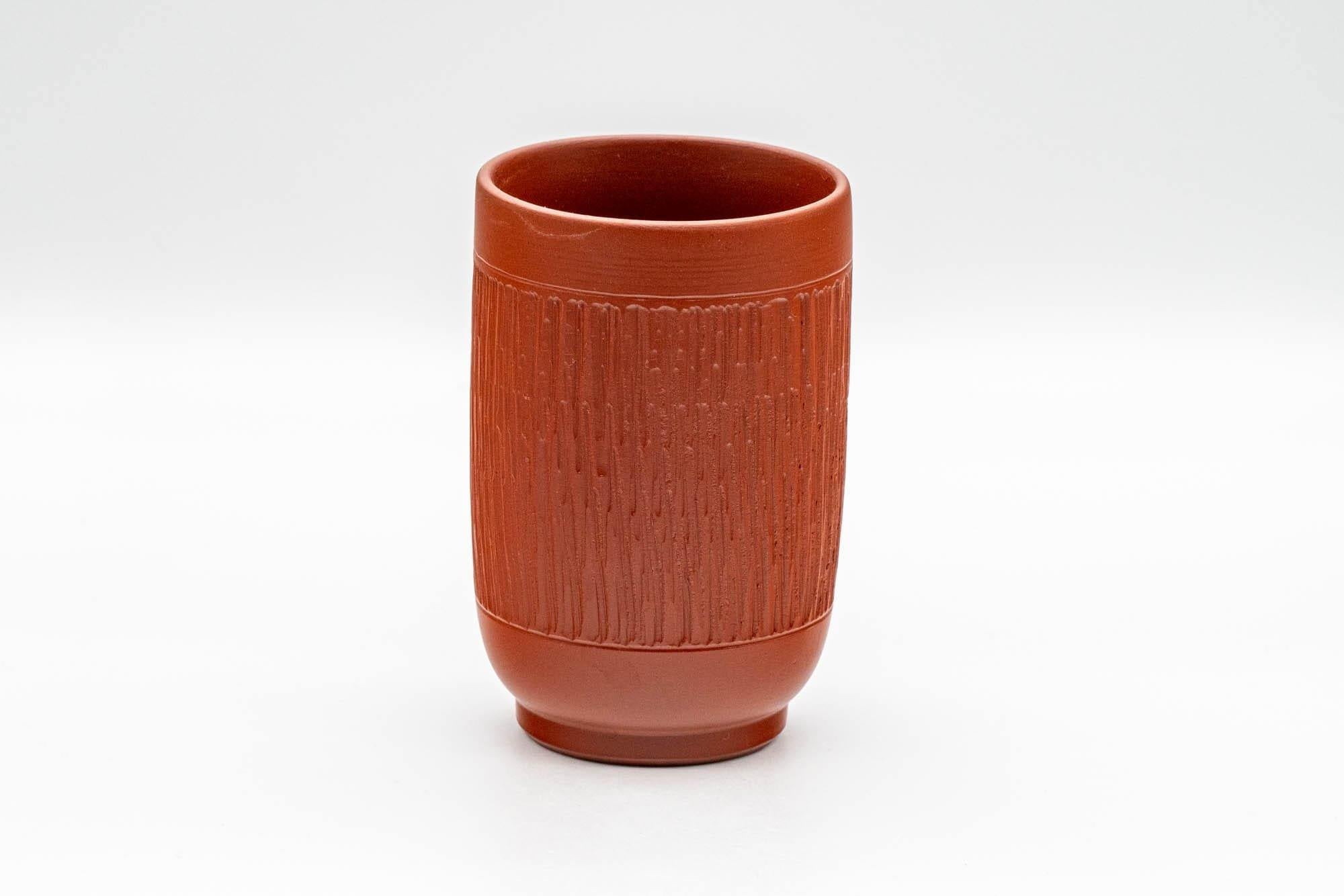 Japanese Teacup - Engraved Tsutsu-gata Tokoname-yaki Yunomi - 190ml