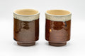 Japanese Teacups - Pair of Drip-Glazed Tsutsu-gata Yunomi - 220ml