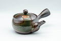 Japanese Kyusu - Green Ash Glazed Banko-yaki (萬古焼) Teapot - 275ml