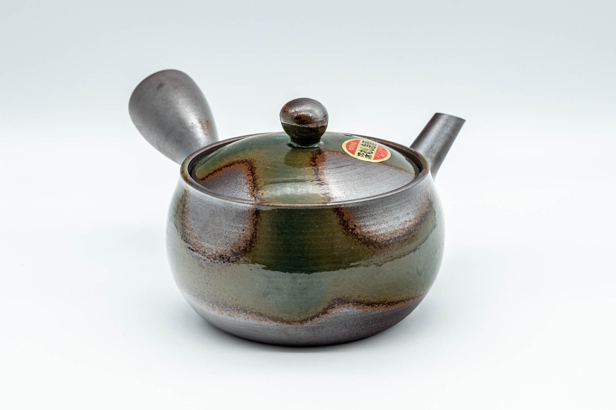 Japanese Kyusu - Green Ash Glazed Banko-yaki (萬古焼) Teapot - 275ml