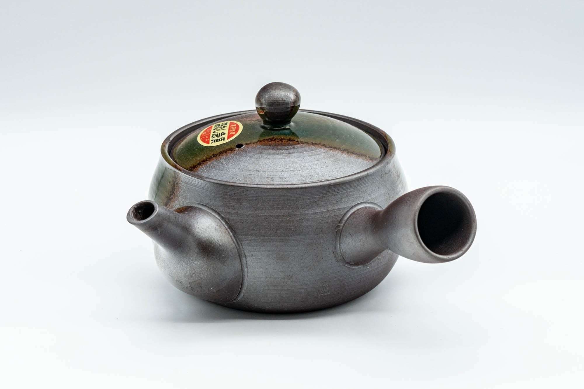 Japanese Kyusu - Green Ash Glazed Banko-yaki (萬古焼) Teapot - 275ml