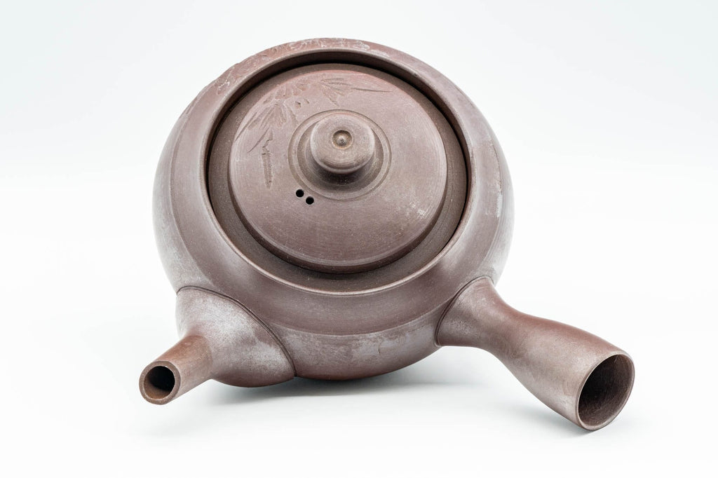 Japanese Kyusu - Large Banko-yaki 萬古焼 Teapot with Floral Motif - 500ml