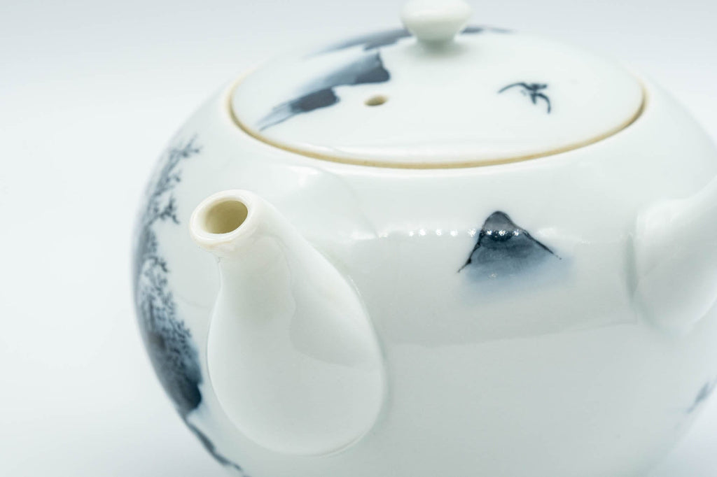 Japanese Kyusu - Porcelain Arita-yaki Debeso Teapot - 240ml