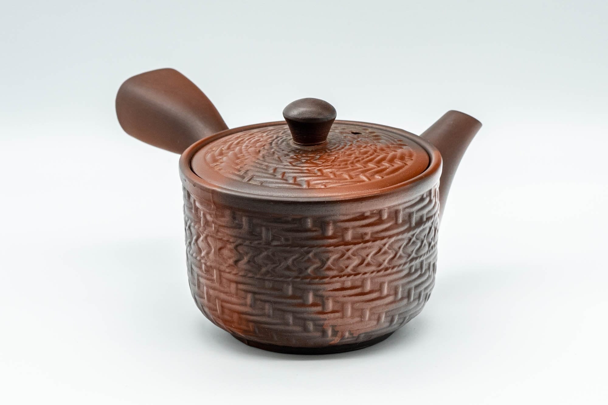 Japanese Kyusu - Basket-patterned Tokoname-yaki Teapot - 275ml