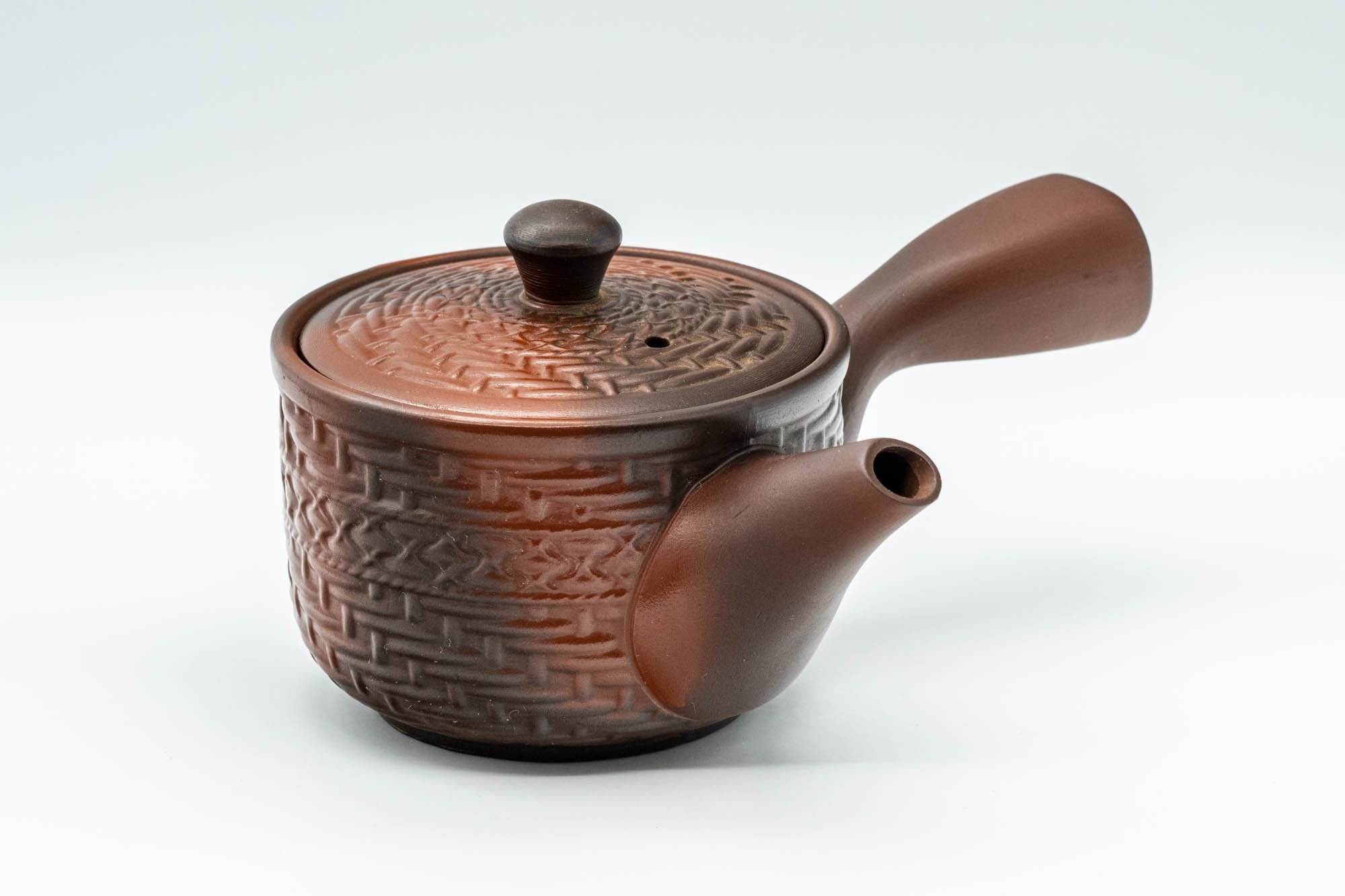 Japanese Kyusu - Basket-patterned Tokoname-yaki Teapot - 275ml