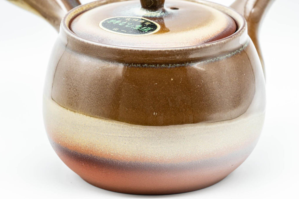 Japanese Kyusu - Brown and Blue Drip-Glazed Teapot - 400ml