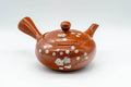 Japanese Kyusu - Engraved Plum Blossoms Tokoname-yaki Teapot - 350ml