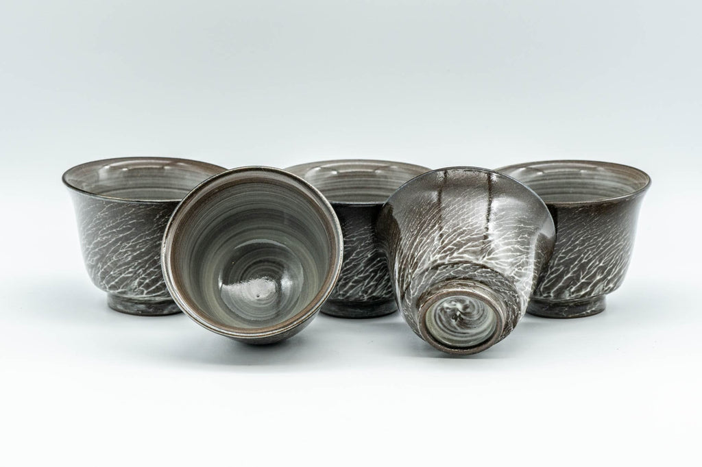 Japanese Tea Set - 臥牛 Yokoishi Gagyu Musashino Kyusu with 5 Yunomi