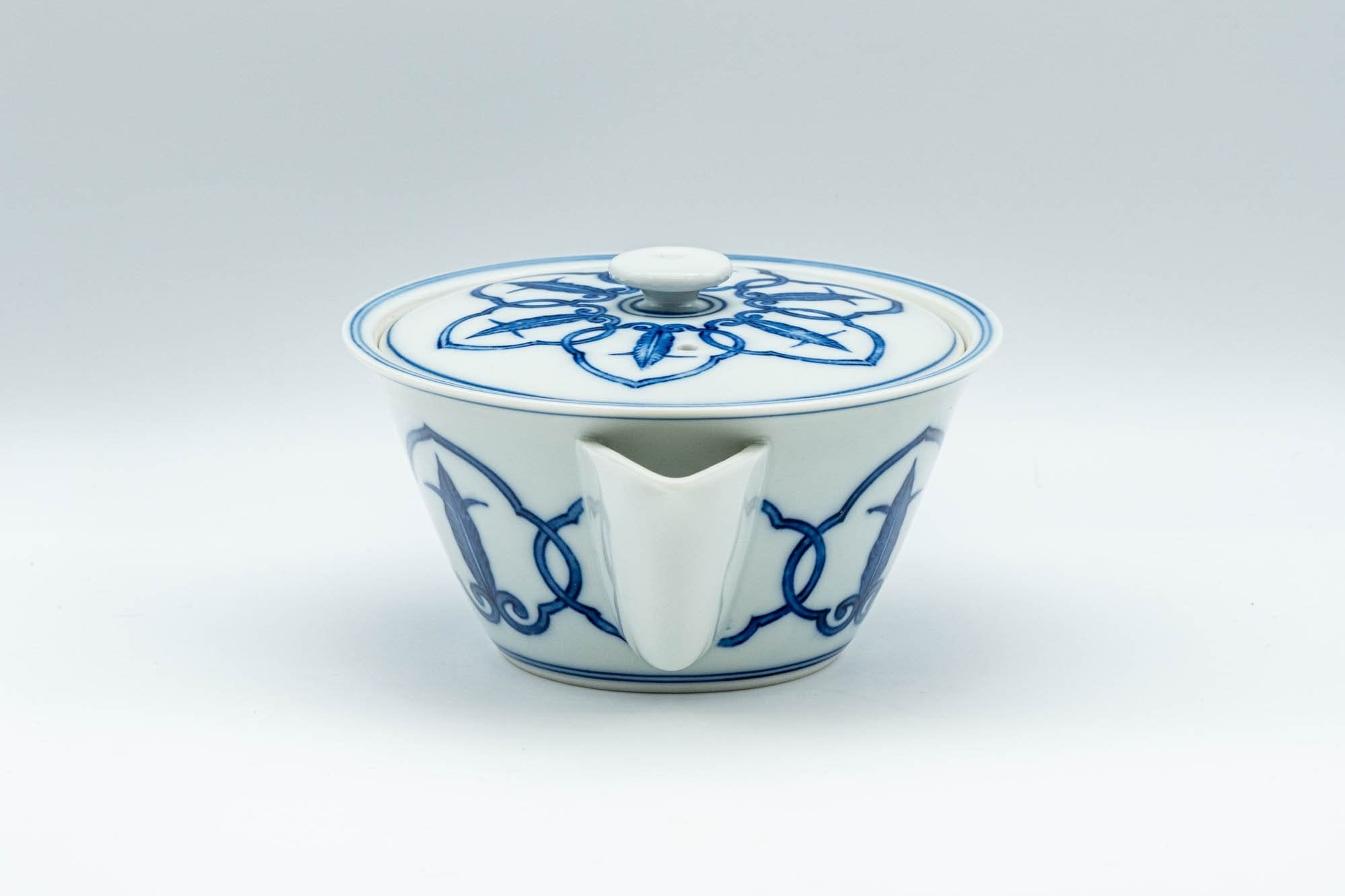 Japanese Tea Set - Arita-yaki Porcelain Debeso Houhin Teapot with 2 Asagao-gata Senchawan Teacups