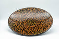 Japanese Kashibachi - Black Lacquer Kara-nuri Patterned Sweets Tea Tray