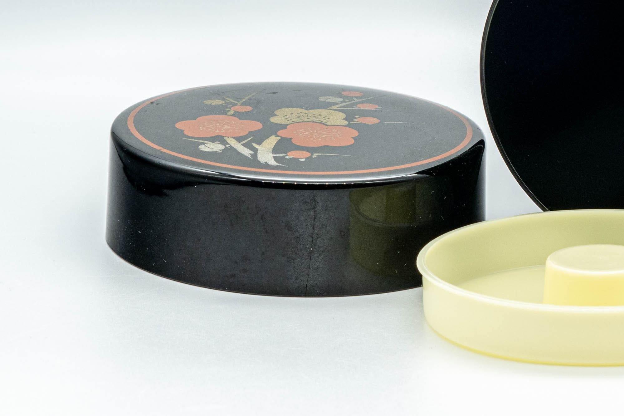Japanese Chazutsu - Plum Blossoms Lacquer Tea Canister - 450ml