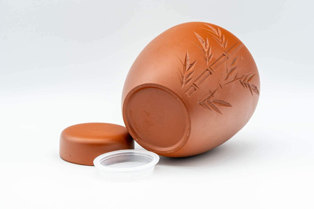 Japanese Chatsubo - 茶壺 Bamboo Red Shudei Tokoname-yaki Tea Jar - 400ml