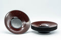 Japanese Chataku - 七々子塗 Nanako-nuri Urushi Lacquer Tea Saucers