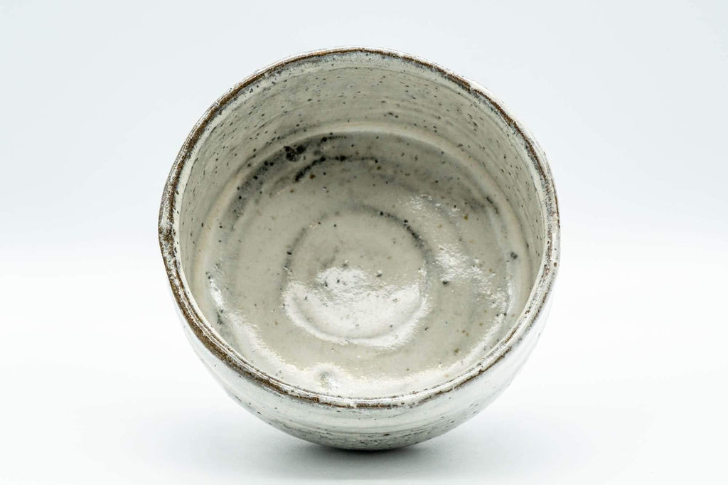 Japanese Matcha Bowl - Wabi-Sabi White Glazed Chawan - 400ml