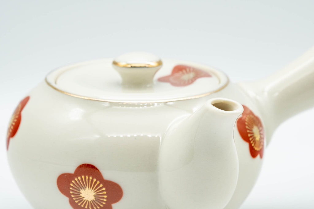 Japanese Kyusu - Floral Kutani-yaki Debeso Teapot - 275ml
