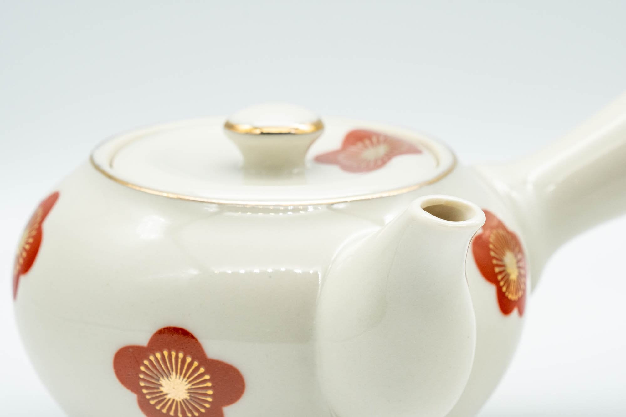 Japanese Kyusu - Floral Kutani-yaki Debeso Teapot - 275ml