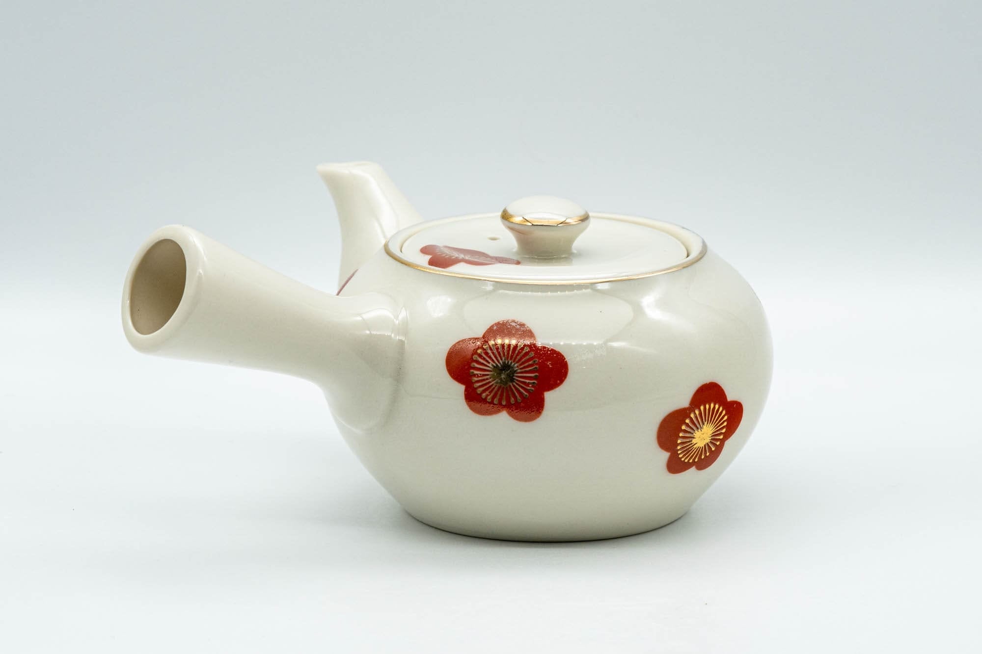 Japanese Kyusu - Floral Kutani-yaki Debeso Teapot - 275ml