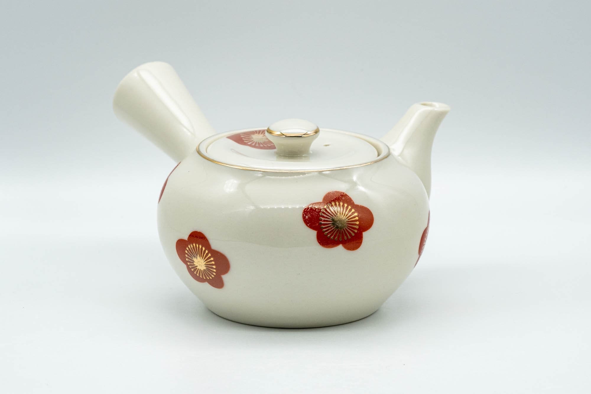Japanese Kyusu - Floral Kutani-yaki Debeso Teapot - 275ml